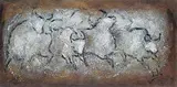 Marcelle Dube, Untitled - Buffalo, mixed media on paper
