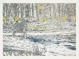 Edward William Godwin, Fall on the Crowsnest #7/25 [Unique], hand coloured etching on paper
