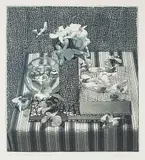 J.C. Heywood, Japan Flowers with Water #1/35, 1982, etching on paper