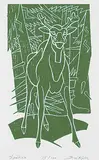Spiker #25/100 by Illingworth Kerr, lino block on paper, sold Mar 2023