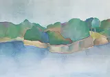 Lynn Malin, Untitled - Island Forms, 1983, watercolour on paper
