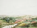 June Montgomery, Bragg Creek, watercolour on paper