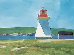 Jerry Organ, Untitled - Lighthouse, watercolour on paper