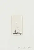 Ernst Egon Oslender, Untitled - Geese over Tree Scrimshaw, 1983, bone carving