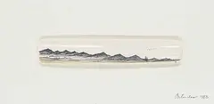 Ernst Egon Oslender, Untitled - Mountain Scrimshaw, 1983, bone carving