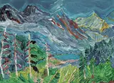 Carol Perehudoff, Untitled - Mt. Edith Cavel, acrylic on paper