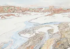 Adeline Rockett, Untitled - Spring Thaw Melting, 1983, watercolour on paper