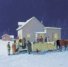 Peter Shostak, We can all go Carolling in one Sleigh, 1996, oil on canvas