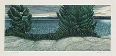 Jeremy Smith, Dark Day, Burnegie #17/84, colour silkscreen on paper