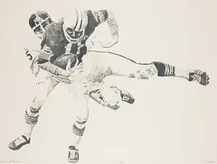 Barry Douglas Smylie, Ten Yard Line #17/17, lithograph on paper