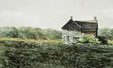 Keith Thomson, Untitled - Stone House, watercolour on paper