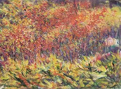 Howard Hoa Trinh, Untitled - Wildflowers, oil on canvas board