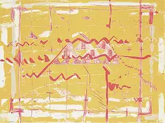 David Umholtz, Island Off Lamanche #E.A, 1980, colour silkscreen on paper