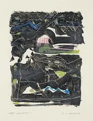 David Umholtz, Night Navigation, colour etching on paper