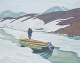 Mary Hayes Valentine, Untitled - Get Out and Pull, oil on canvas