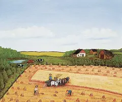 Doris Zaharichuk, Grain Bindering, 1979, oil on canvas