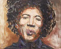 Steve Allan, Untitled - Jimi, acrylic on canvas