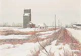 Joseph Ferenc Acs, Frosty Morning at Looma Alta., 1972, oil on wood board