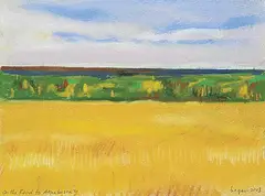 W. Daniel Bagan, On The Road to Athabasca III, 2003, pastel on paper