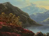 Albert Bailey, Mountain Scene, oil on canvas