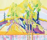Leonard John George Barbet, Untitled - Colourful Trees, watercolour on paper