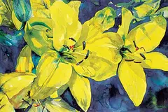 Kathy Barnson, Yellow Lillies, 2001, acrylic on canvas