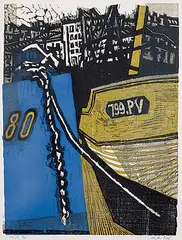 Alistair Macready Bell, 799. P V #17/35, colour wood block on paper