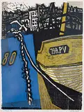 Alistair Macready Bell, 799. P V #17/35, colour wood block on paper