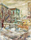 Andre Besse, Rue... Montreal Est, oil on canvas