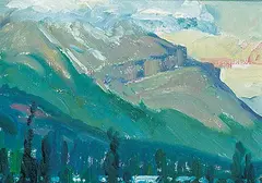 Paul Braid, Untitled - Mountainside, oil on canvas