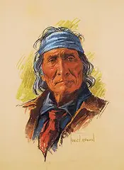 Harley W. Brown, Geronimo - Apache, pastel on paper