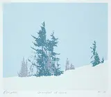 Leyda Campbell, Snowfall at Dusk #AP 1/3, colour silkscreen on paper
