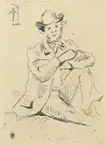 Paul - After Cezanne, Portrait of Armand Guillaumin, etching on paper