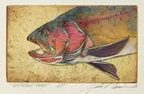 Jack Lee Cowin, Cutthroat Trout #A.P., 1986, hand coloured etching on paper