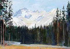Enkhbold Dambadarjaa, Mountain Road, 2009, acrylic on paper