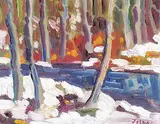 Zelda Faye Nelson, Winter Woodland, 2000, acrylic on canvas