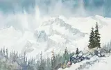 Elaine Fleming, Grotto Mtn., watercolour on paper