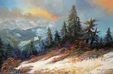 Caroll Forseth, Untitled - Mountain View, acrylic on canvas