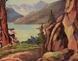 Alec John Garner, Untitled - Mountain View from the Lake