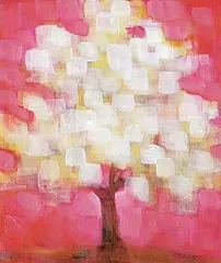 Connie Geerts, Spring Colours - Cream, 2006, acrylic on canvas