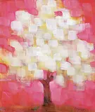 Connie Geerts, Spring Colours - Cream, 2006, acrylic on canvas