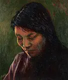 Gabriel Joseph Gely, Niviaksak, Baker Lake, oil on canvas