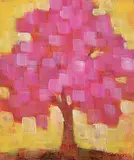 Connie Geerts, Spring Colours - Pink, 2006, acrylic on canvas