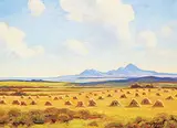 Roland Gissing, Sweetgrass, Alb., 1965, oil on canvas board