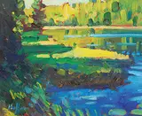 Robert Huffman, End of the Lake, oil on canvas