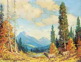Matt Lindstrom, Untitled - Serene Mountainscape, oil on canvas