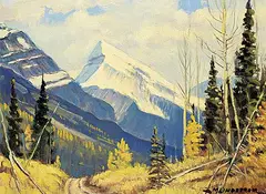 Matt Lindstrom, Jasper, Alberta, oil on canvas board