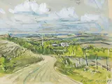 Ernest Luthi, Untitled - Rural Road into Valley