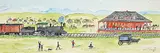 Irene E. McCaugherty, Haneyville 1898, 1981, watercolour and ink on paper
