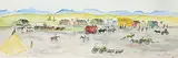 Irene E. McCaugherty, Main Street, 1890, watercolour and ink on paper